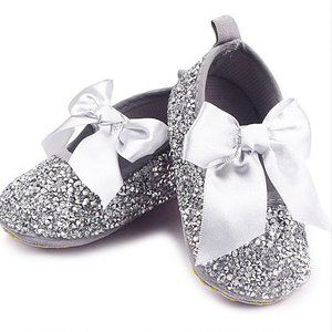 NWT Cute Sparkling Bling Swarovski Rhinestone Baby Girl Princess Shoes +…